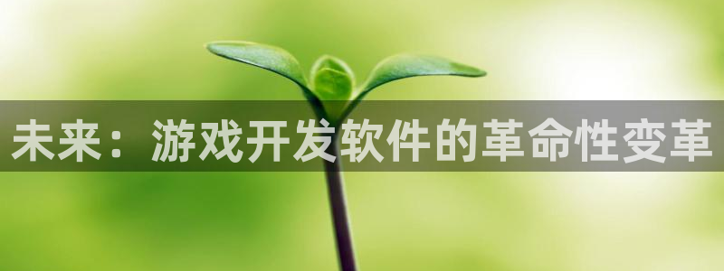 沐鸣娱乐2在线注册：未来：游戏开发软件的革命性变革